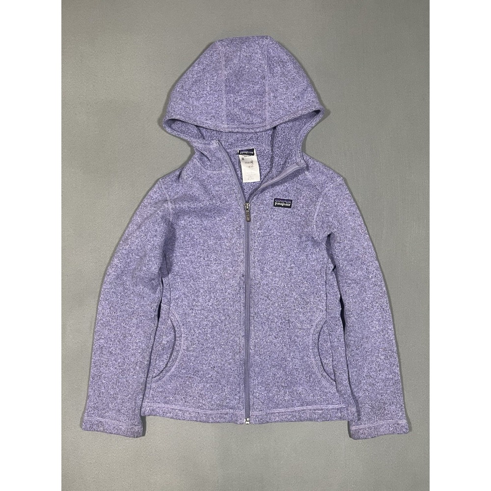lavender Patagonia Better Sweater Hoody With a sweater-knit face and full-zip